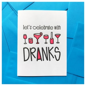 SALE – 21. Geburtstag Letterpress Karte – 30. Alkohol Getränke Getränke – Lustige Junggesellinnenparty Glückwunsch Feier – Geschenk für Bestie