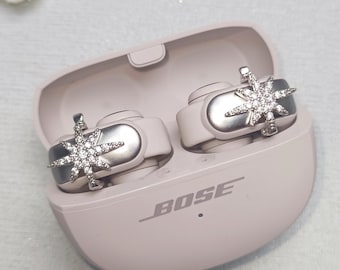 Bose Ultra Silver Charm Sparkling Crystal Earbuds Jewelry Chic