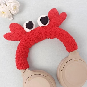 Crochet Crab Style headphone cover, for AirPods Max, Sony, Bose, Beats, Sennheiser, Razer, Logitech, Headphone case, Headband Cover, Gifts