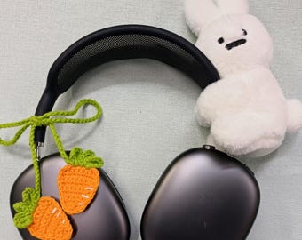 Plüsch Hase, gehäkelte Karotte Kopfhörer Accessoires, Airpods Max Cover