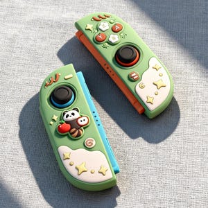 Cover per Switch 2 a tema Orsetto Verde, custodia protettiva in silicone, impugnature per i pollici