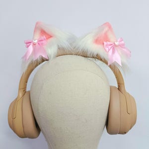 Pink Bow Headphone Accessories, A pair of Headset Accessories for AirPods Max, Sony XM4,XM5, Bose, Beats, Sennheiser, Headband Accessories
