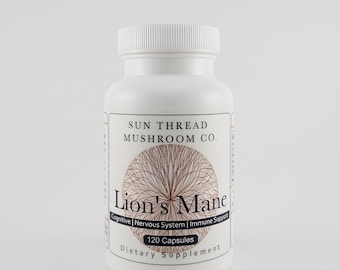 Lion's Mane Mushroom Supplement 120 Capsules Cognitive, Nervous System, Immune Health Support