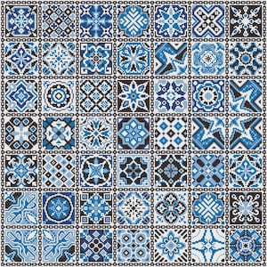 Patrón de muestrario de punto de cruz cuáquero PDF Cuadrados de mosaico Diseño de arte popular Gráfico de punto de cruz contado Bordado moderno geométrico Descarga digital