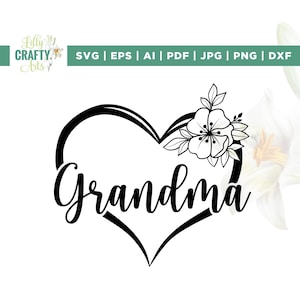 Oma hart SVG, Moederdag SVG, oma gesneden bestanden, silhouet, overgrootmoeder Svg, One Loved oma Svg, oma Tshirt ontwerpen