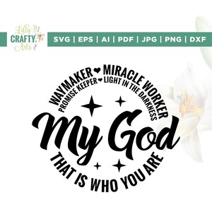 SVG cristiano, SVG de Waymaker, SVG de Pascua, Cricut, Sublimación, SVG de Pascua, SVG de signo de cruz, Diseño cristiano, Cita cristiana, SVG de versículo bíblico