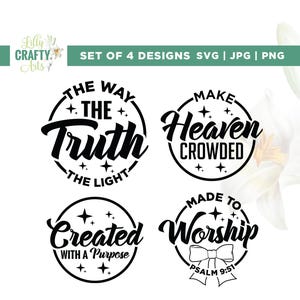 Christian Bundle Svg, Psaume svg, verset de la Bible svg, Cricut, Sublimation, Jésus Svg, Svg religieux Noël, foi svg, Christian Bundle png