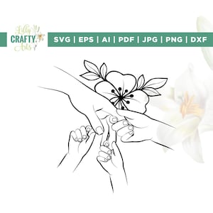 Madre con tres hijos en sus manos SVG, Mamá y bebé tomados de la mano Archivo de corte, Día de la Madre SVG, Mamá e hijos con flores Clipart, Amor familiar