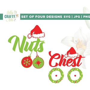 Chest Nuts Svg, Cricut, sublimazione, Nuts Svg, Coppie Natale brutto Svg, Natale Svg, Maglione Natale brutto Svg, Magliette divertenti per coppie