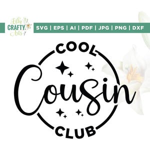 Cool Cousins Club svg, Cricut, sublimação, Cousins svg, Camisa juvenil svg, Cool Cousins svg, Cousin Crew svg, Camisa Cousin Crew para crianças png