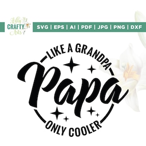 Like A Grandpa Papa Svg, Cool Grandpa Svg, Cricut, Sublimatie, Cool Papa Svg, Papa Design Svg, alleen Cooler Svg, opa, opa png