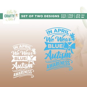 In april dragen we blauwe SVG, Autism Coquette Png, Cricut, Png, Svg, Autism Awareness Png, Autism Png, Autism Support Squad-team, sublimatie