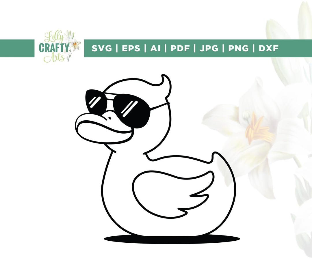 Duck With Sunglasses Svg, Duck Svg, Cricut, Sublimation, Sunglasses Svg ...
