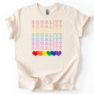 Rainbow Equality Shirt | Pride T-Shirt for Adults, Kids & Babies | LGBTQ+ Clothing | Love Wins Tee | Inclusive Apparel | Social Justice