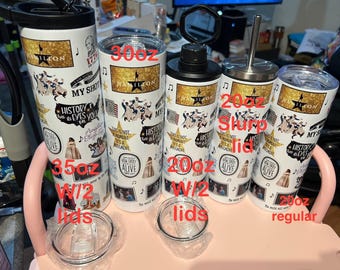 Hamilton 20oz tumbler with reusable straw, 30oz Hamilton tumbler, 35oz tumbler w/2lids