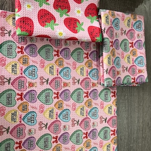 Subtle Trump Sucks Strawberry Hand Towel, Funny Political Berry Kitchen Towel, Sarcastic Liberal Home Decor, FDT Gift valentine hearts fdt image 3