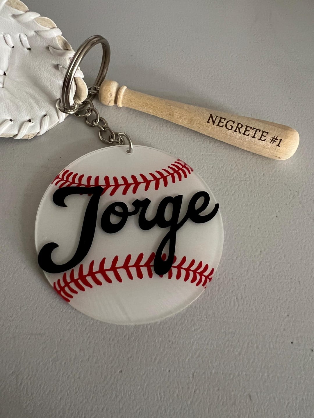 Baseball Coach Keychain, Custom Baseball Keychain Engraved Bat ...