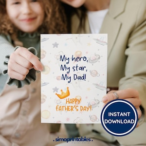 Out of this World Vatertagskarten-Bundle, druckbare Papa-Karten, niedliche Papa-Karten, druckbare Geschenke von Kindern, Vatertagsgeschenke, sofort-Download