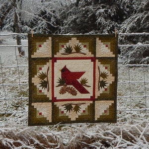 Winter&#39;s Majesty Cardinal 36&quot; x 36&quot; Quilt Pattern