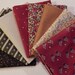 NEW Liberty Hill Quilt Fabric 100% Cotton Americana 8 Coordinating Fat Quarters Red Bundle