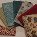 NEW Garden Days Spring Fabric Bundle Quilt Craft Fat Quarter Bundle- Reds, Tans & Blues