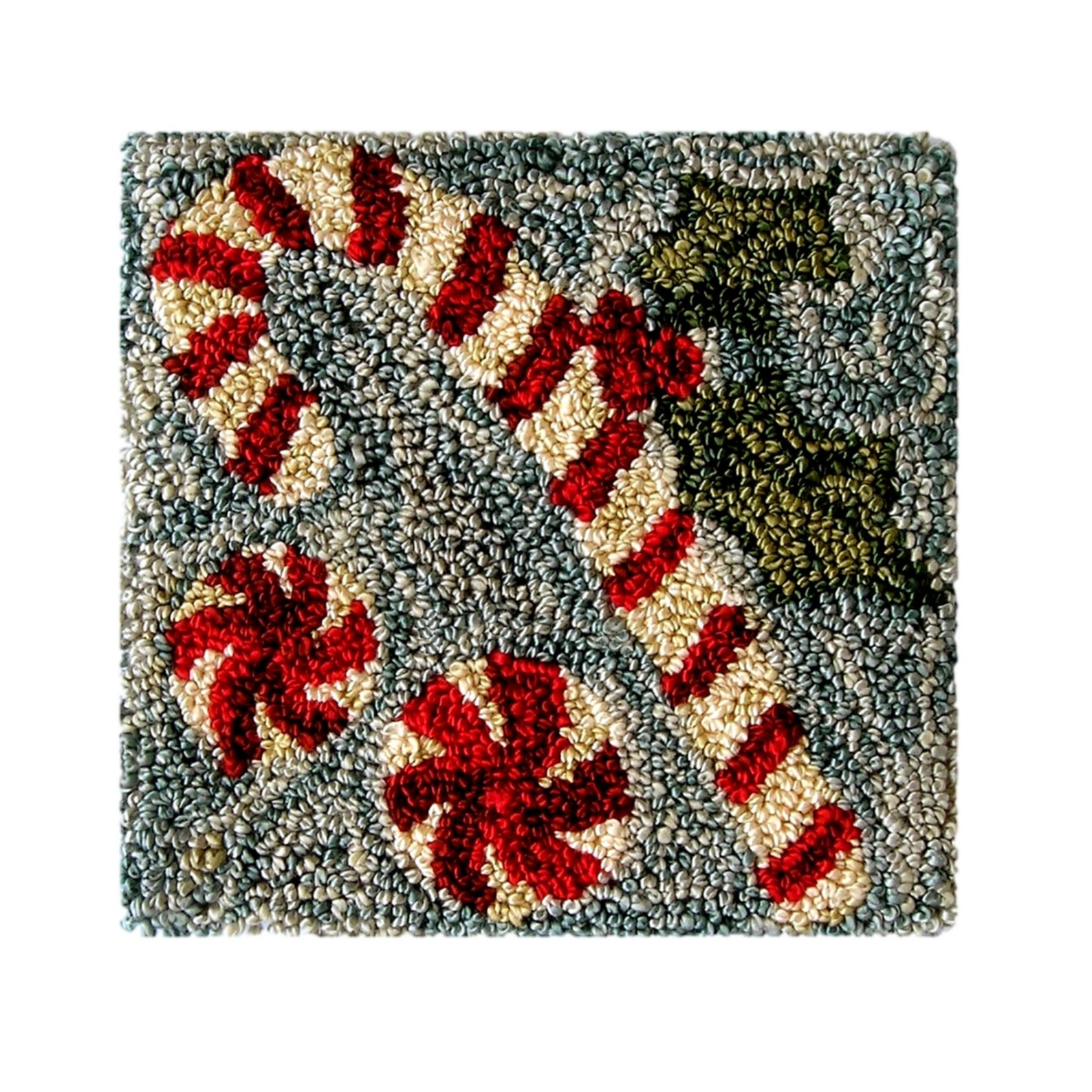 Candy Cane Punch Needle Pattern With PrePrinted Weavers Cloth Etsy