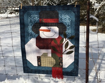 PDF My Wooly Snowman Instant Digital Download Quilt Pattern