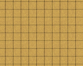 21" x 44" Cut of Honey Gold Wooly Window - A Wooly Autumn 100% Cotton Fall Quilt Fabric #10358-31