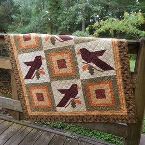 PDF Harvest Song Autumn Crow Instant Digital Download Quilt Pattern