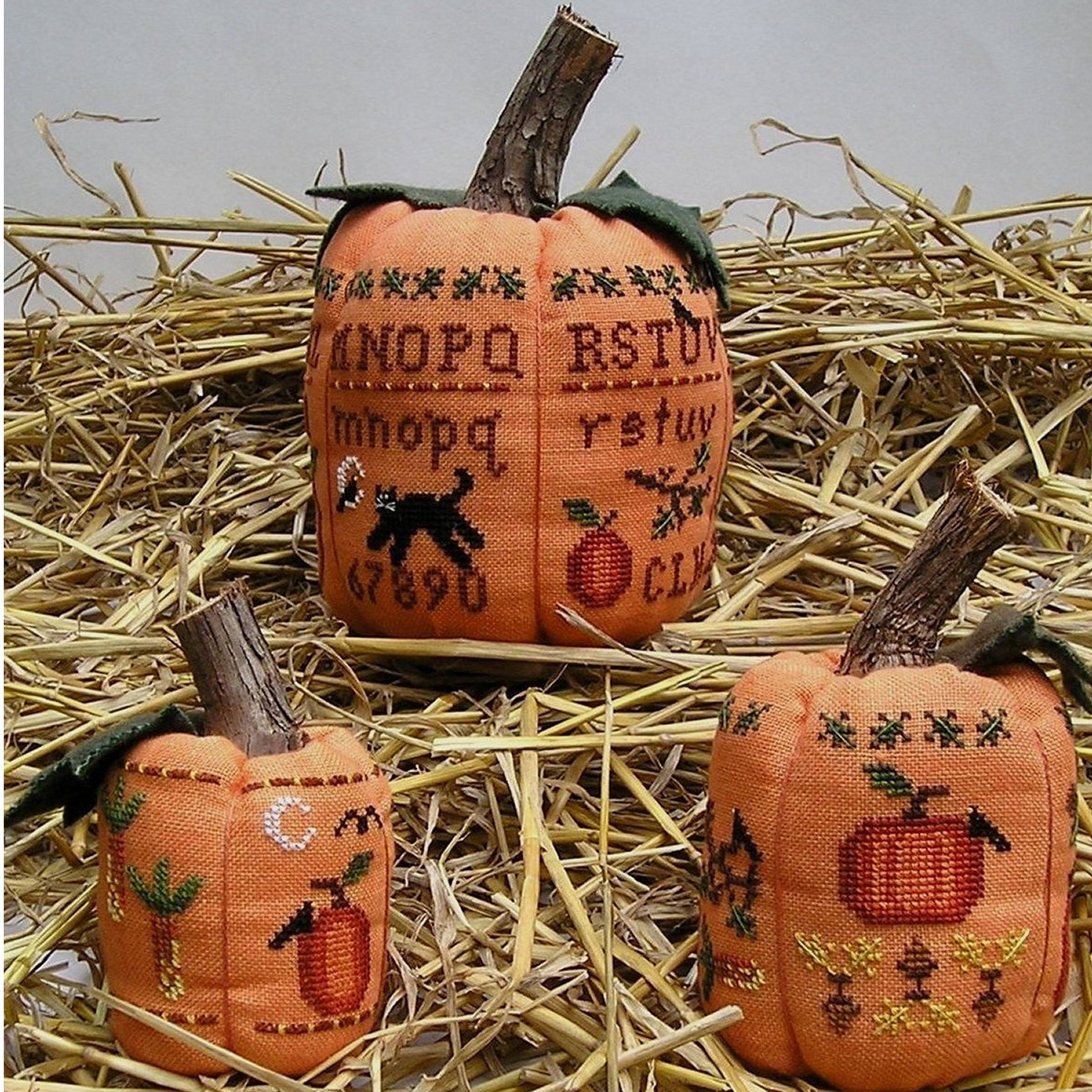 PDF Three Pumpkins Instant Digital Download Cross Stitch Chart Pattern ...