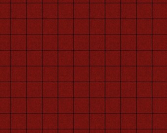 ONE Yard Cut of Cranberry Red Wooly Window- A Wooly Autumn 100% Cotton Fall Quilt Fabric #10358-22