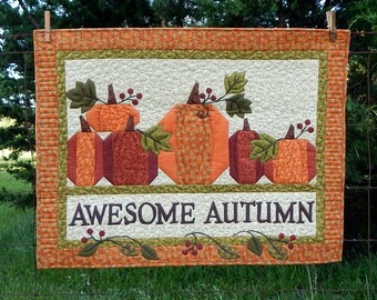 Finished Awesome Autumn Wall Quilt or Table Topper