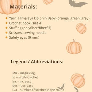 Crochet Pumpkin Turtle Amigurumi, Velvet Yarn Plushie, Autumn Decor (PDF Pattern) image 3