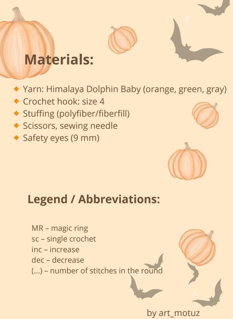 Crochet Pumpkin Turtle Amigurumi, Velvet Yarn Plushie, Autumn Decor (PDF Pattern) image 3