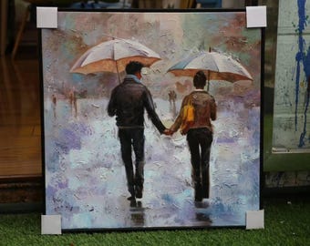 Hand Painted Custom Portrait from Your Photo - Personalized Family, Couple Pet Canvas Art - Unique Gift for Christmas