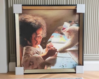 Pintura al óleo personalizada a partir de una foto, retrato pintado a mano sobre lienzo, retrato personalizado de pareja familiar y mascota, regalo único para aniversario de bodas.