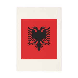 Albania Flag Cotton Tea Towel