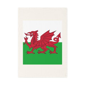 Wales Flag Cotton Tea Towel
