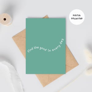 Druckbare Motivationskarte | Digitaler Download | Ich denke an Dich | schwierige Zeit | Gib nicht auf Karte | Unterstütze Karte | Positive Karte