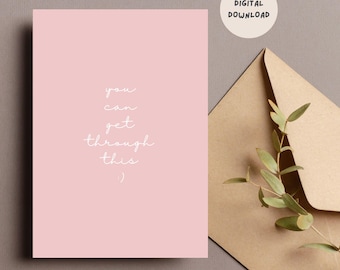 Printable Encouragement Card | Digital Download | Thinking of You | Get Well Soon | Recovery | Support Card | Positive Card | Healing Card