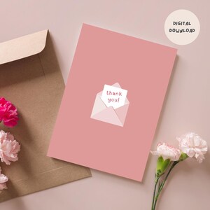 Tarjeta de agradecimiento imprimible / Descarga digital / Pensando en ti / Maestro / Colega / Amigo / Vecino / Regalo de agradecimiento / Imprimir en casa
