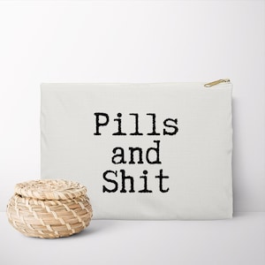 Medicine Bag, Medicine Pouch, Funny Storage Pouch, Medication Bag, Medicine Bag, Zipper Pouch, Organization Pills, Prescription