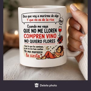 Funny Spanish Mug | Bebí Fumé Me Enamoré | 11oz Ceramic Coffee Mug | Funny Gift for Men & Women | Coffee Lover Gift | Coworker Gift