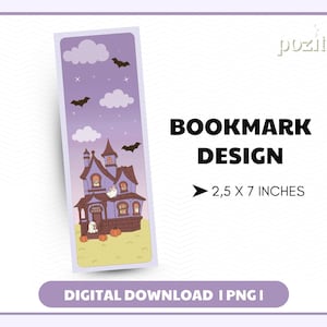 Halloween Bookmark Design Png, Cute Reading Ghost Bookmark, Creative Artsy Pumpkin Bookish Printable Bookmark Design, Bookish Ghost Bookmark