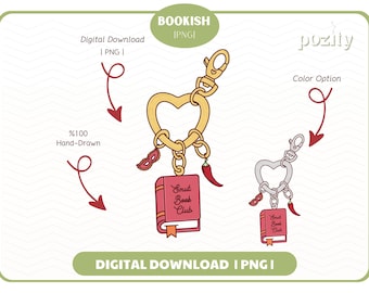 Llavero PNG para amantes de los libros obscenos, lector de libros extra picante, lindo y moderno, estético y popular, PNG literario para pegatinas, marcapáginas, uso comercial