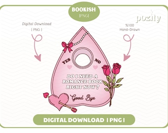 Romantiek boek ouijabord png, schattig trendy esthetisch romantisch boek tropen minnaar romantiek leesgrage png voor stickers, bladwijzers, commercieel gebruik
