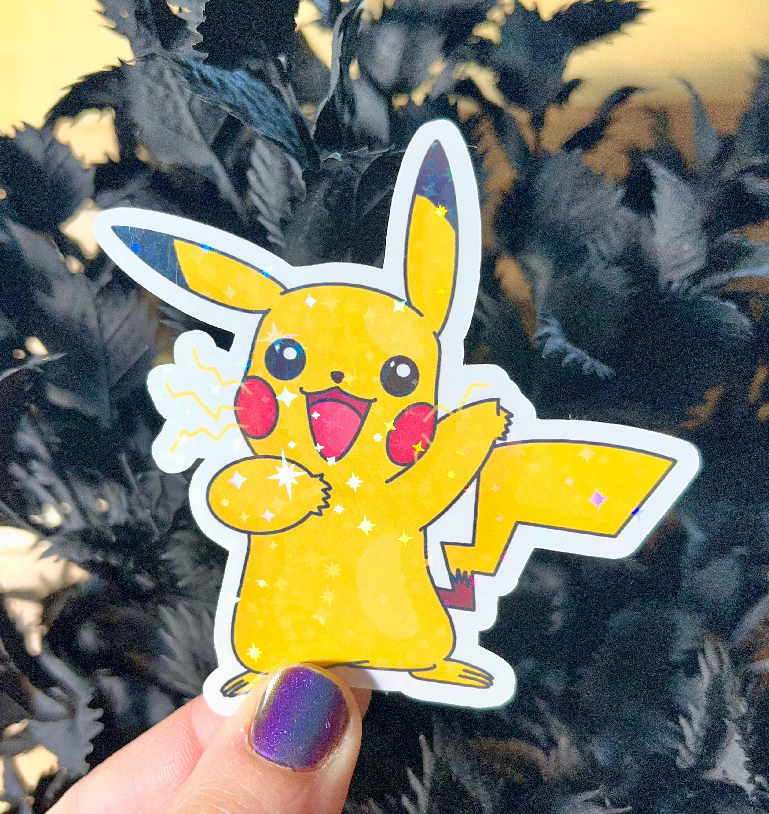 Pikachu Sticker Designs Pikachu Pokémon Sticker: 3 Inch Waterproof Decal - Etsy