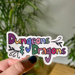 Dungeons and Dragons Sticker: 3.75" Waterproof Decal (Holographic Option Available)