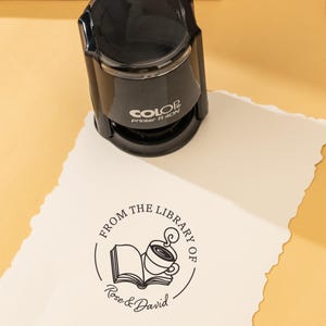 BOOK STAMP,Book Stamps Personalized,Library Stamp,From the Library of Stamp,Ex libris Stamp,Book Lover,This book belongs to,Gift for Her/Him