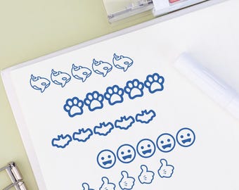 Selbstfärbender Buchbewertungsstempel, Planer Stempel